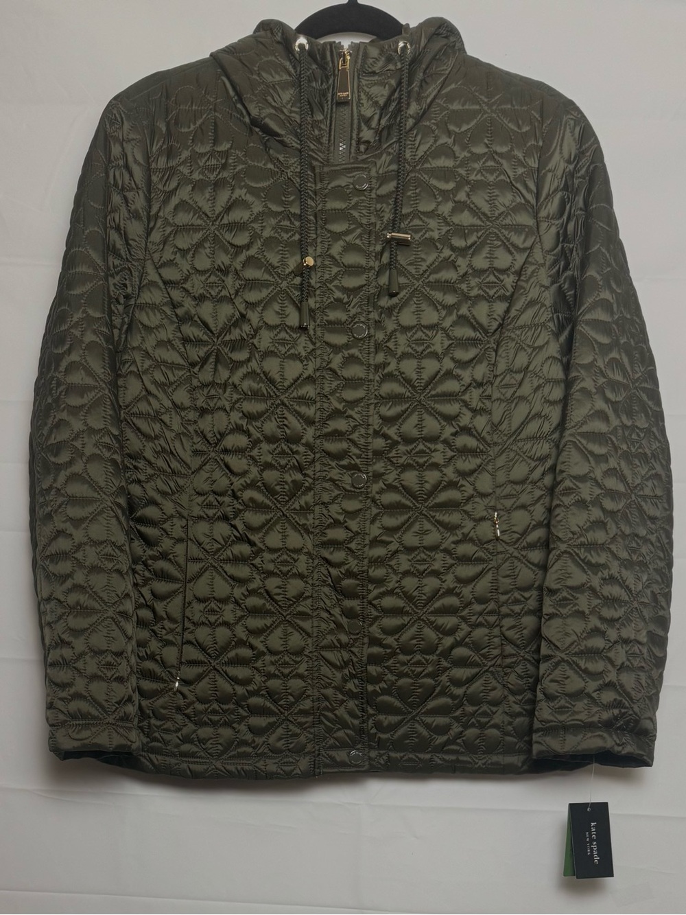Kate Spade Olive Green Women’s Quilted Puffer Jacket 
Medium. NWT